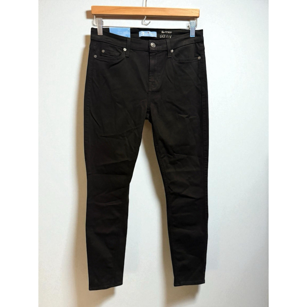 7‎ For All Mankind Ankle Skinny Women's Jeans Size 29 Black B(air) NWT